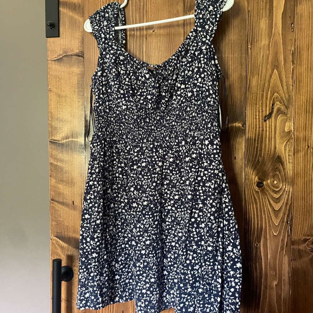 Old Navy Navy Blue Floral Mini Dress